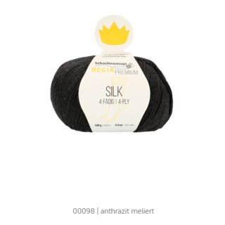 Regia PREMIUM Silk - 4-fädig / 4 ply 098 anthrazit