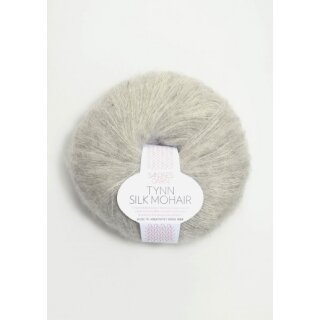 Tynn Silk Mohair 1022 lys grå melert