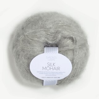 Silk Mohair 1022 lys gr&aring;melert