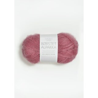Borstet Alpakka 4324 varm rosa