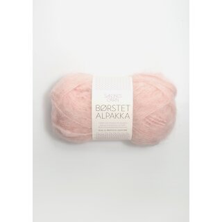 Borstet Alpakka 4602 pudder rosa