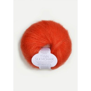 Tynn Silk Mohair 3818 dyp oransje