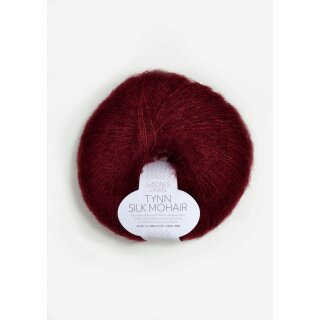 Tynn Silk Mohair 4054 dyp vinrød