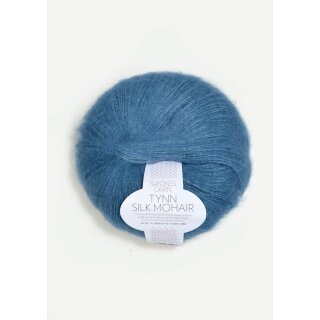 Tynn Silk Mohair 6042 mørk himmelblå