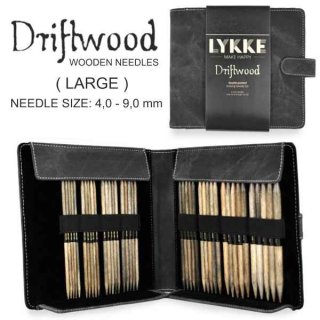 LYKKE Nadelspiel Set Driftwood grey large (4,0-9,0mm)