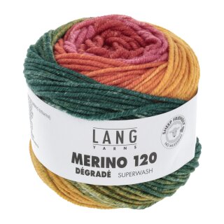MERINO 120 DÉGRADÉ Superwash 37.0012 rot / grün / orange