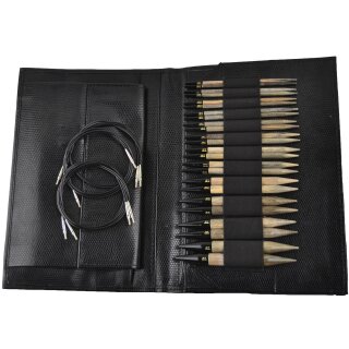 LYKKE Nadel Set Driftwood black/schwarzes Kunstleder