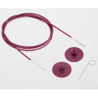 KnitPro Nadelseil purple Swivel Stainless Steel Cable für austauschbare Nadelspitzen 40 cm