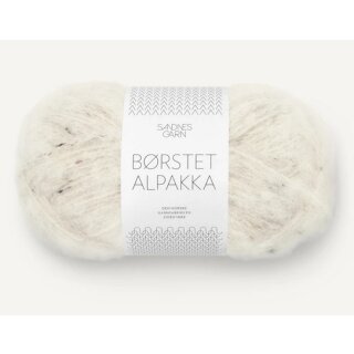 Borstet Alpakka 2523 natur tweed