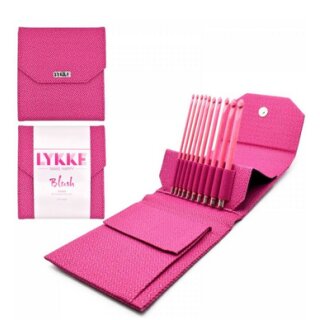 LYKKE Häkelnadel Set Blush magenta - Birkenholz