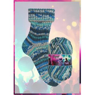 Opal Sockenwolle 6-fach FESTIVAL 11426 Bandshirt