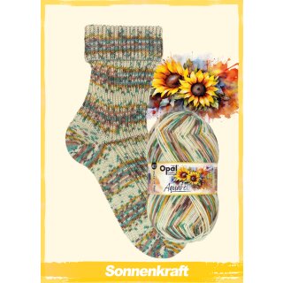 Opal Pullover- & Sockenwolle Aquarell 11530 Sonnenkraft