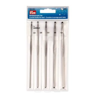 Wollhäkelnadel-Set gunmetal 2,5 mm - 5,0 mm