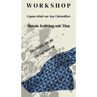 6) Do 26.02. 18:30 Workshop mit Tina: Mosaic Knitting