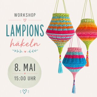 1) Fr 08. 15:00 Workshop: Elealinda-Style Häkellampions mit Nicole