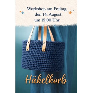 03) Fr 14. August 15:00: Workshop: Klassischer Häkelkorb