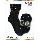 Opal Tiefschwarz mit Silbereffekt 4-fach