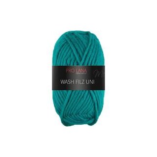 Wash Filz uni 166 dunkel türkis