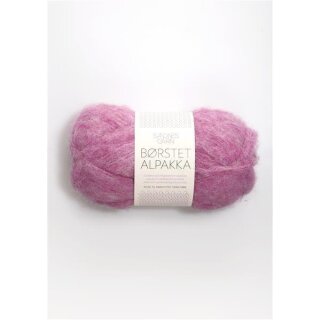 Borstet Alpakka 4625 rosa rubin