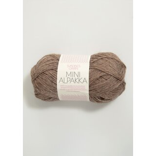 Mini Alpakka 3151 m&oslash;rk beige melert